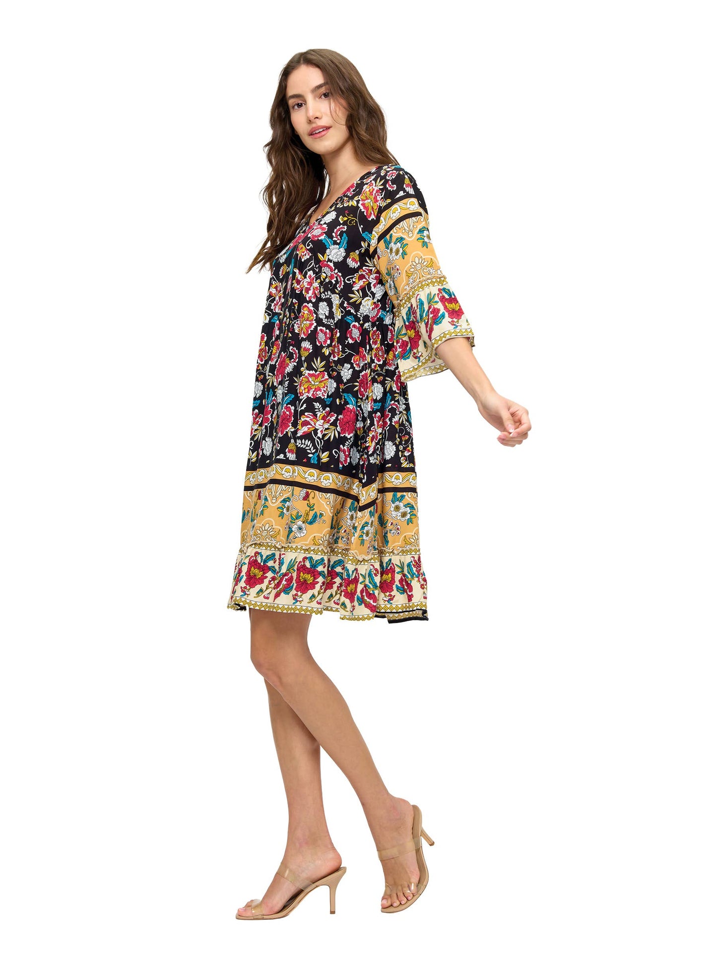 Floral Bloom Ruffled Dress