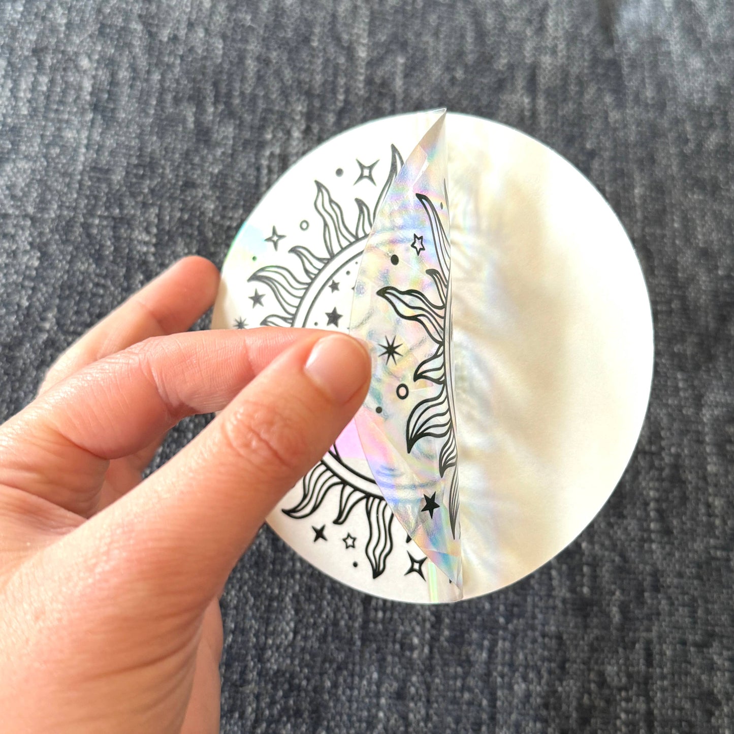 Sun & Moon Suncatcher Sticker | Rainbow Window Decal