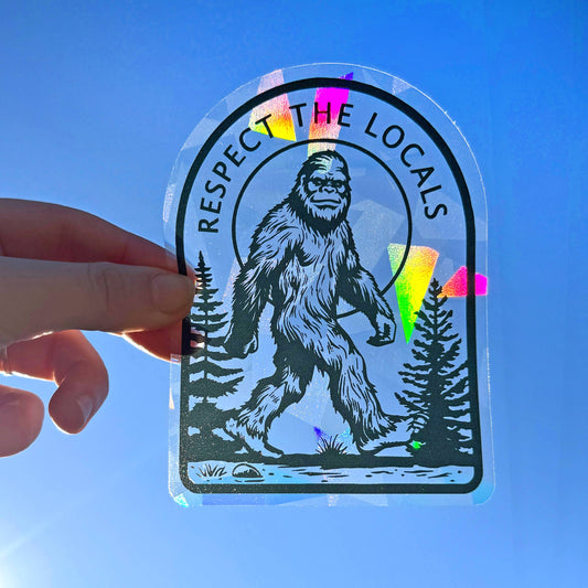 Bigfoot Suncatcher Sticker | Rainbow Window Decal