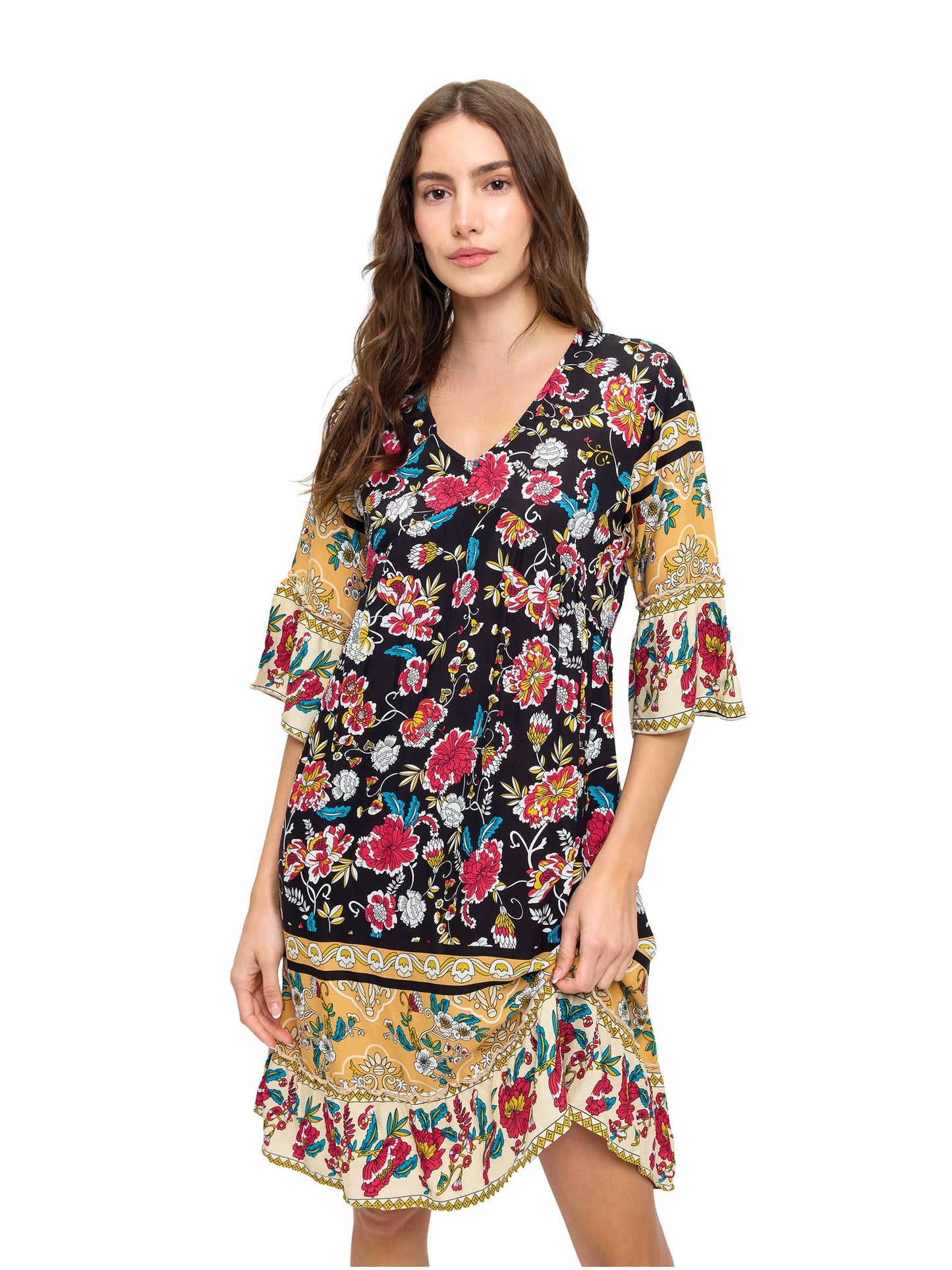Floral Bloom Ruffled Dress