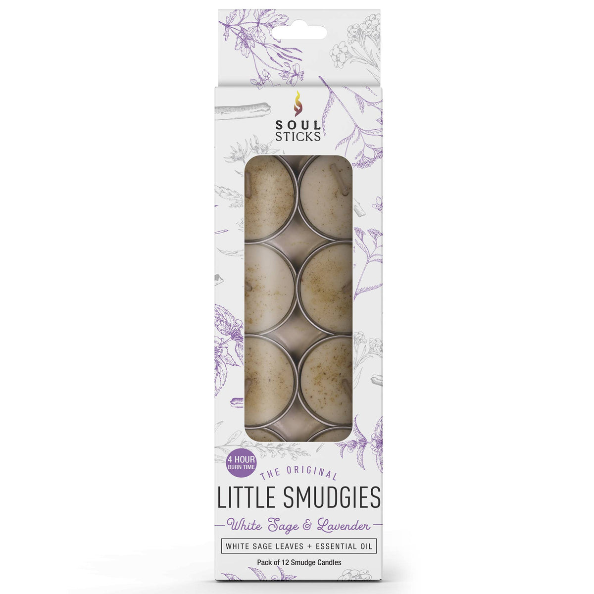 Soy Smudge Candle, White Sage & Lavender