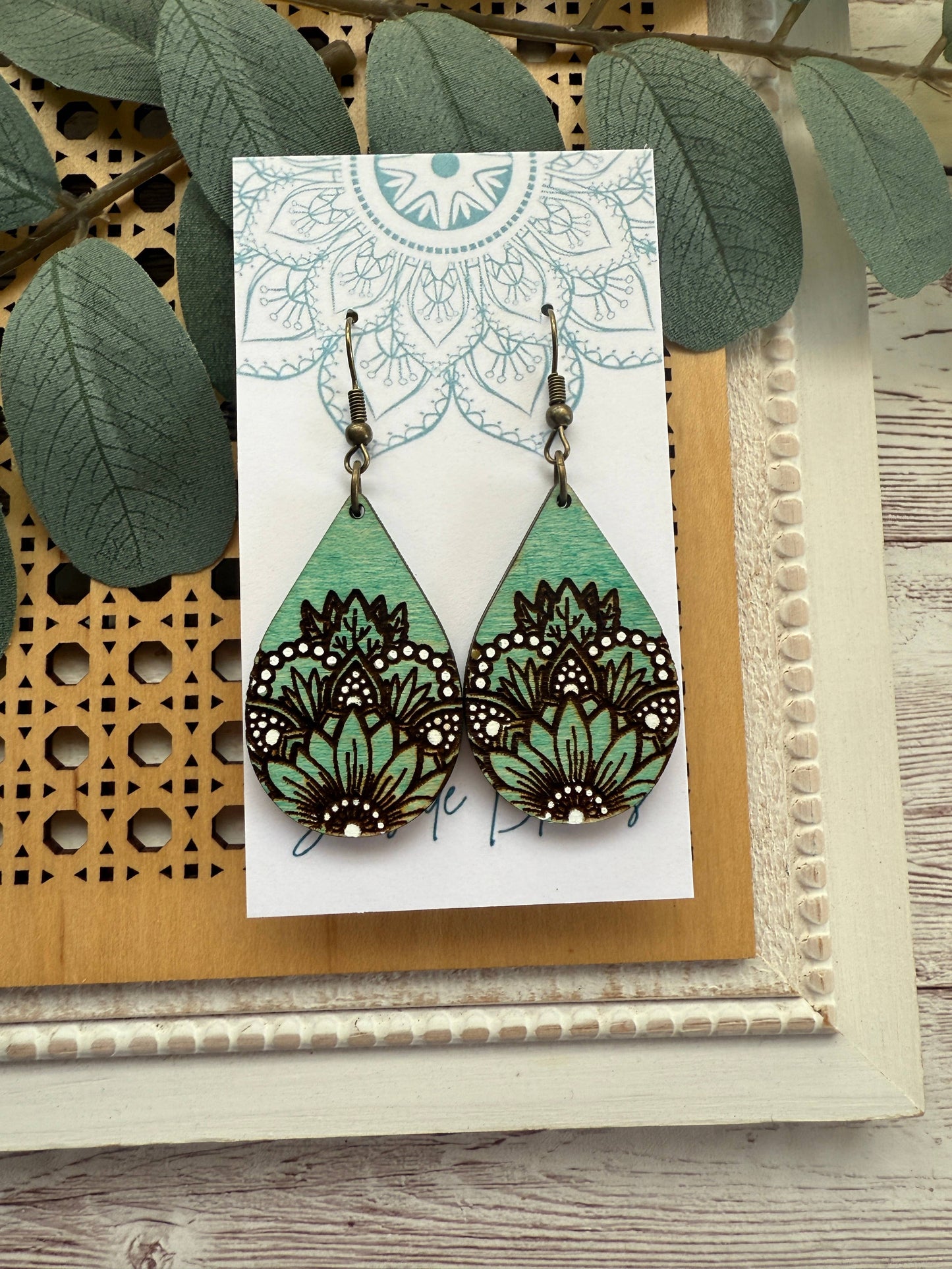Maple Wood Earrings - Boho