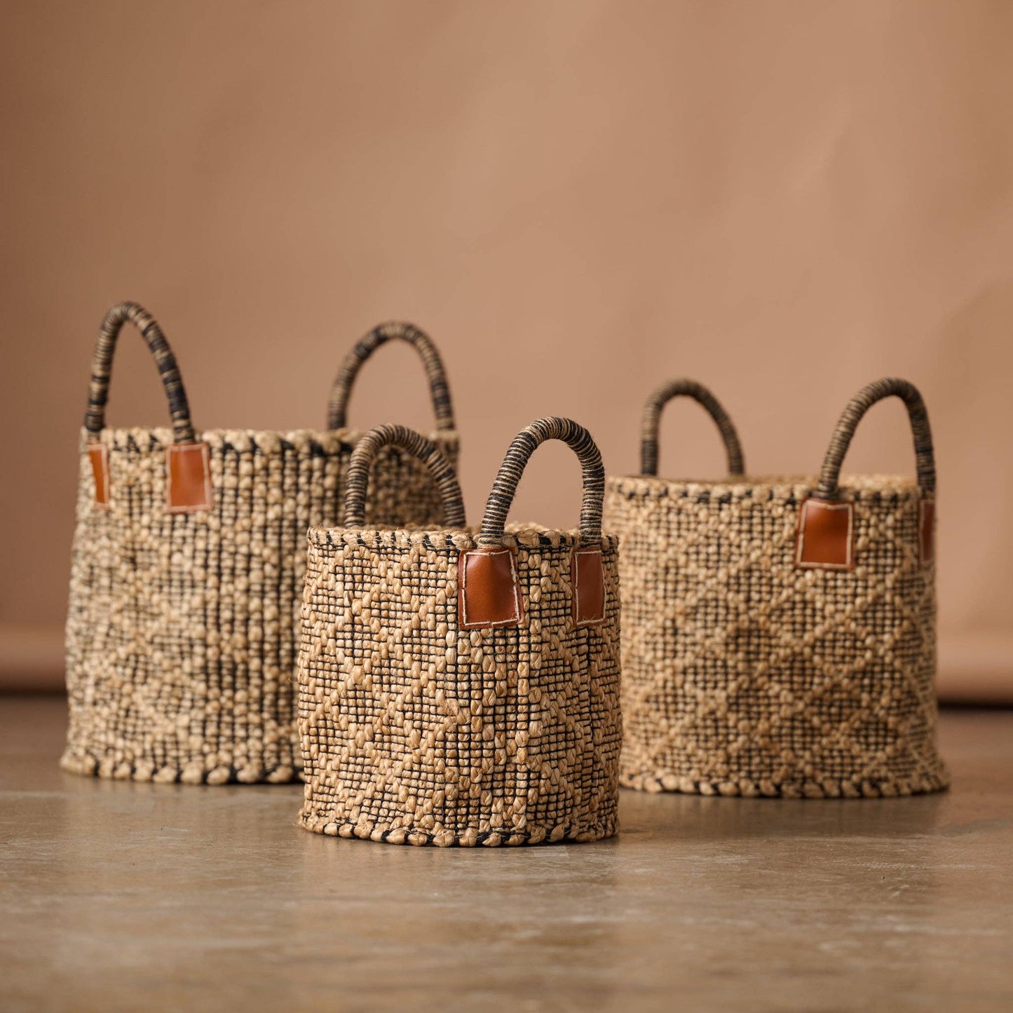 Bahana Handled Jute Basket 12"