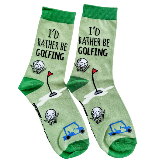 I'd Rather Be Golfing - Funny Unisex Socks