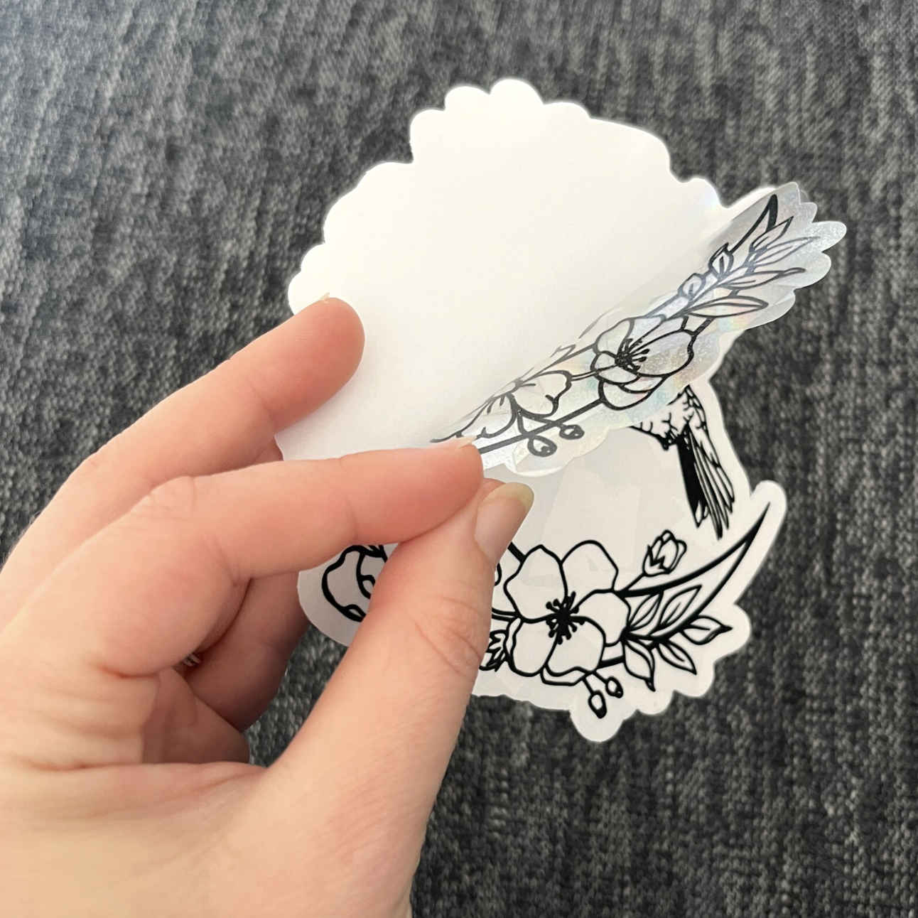 Hummingbird Suncatcher Sticker | Rainbow Window Decal